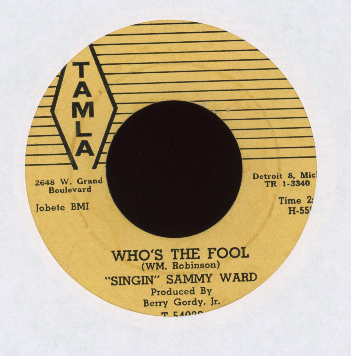 Singin' Sammy Ward - That Child Is Really Wild on Tamla