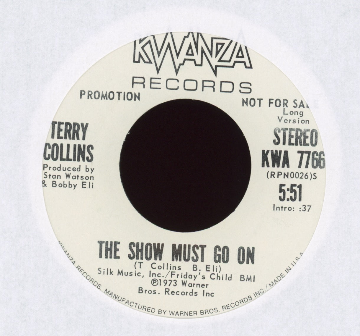 Terry Collins - The Show Must Go On on Kwanza Promo