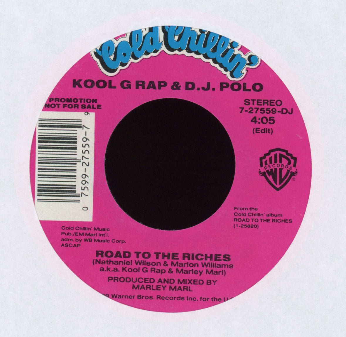 Kool G Rap & D.J. Polo - Road To The Riches on Cold Chillin' Promo