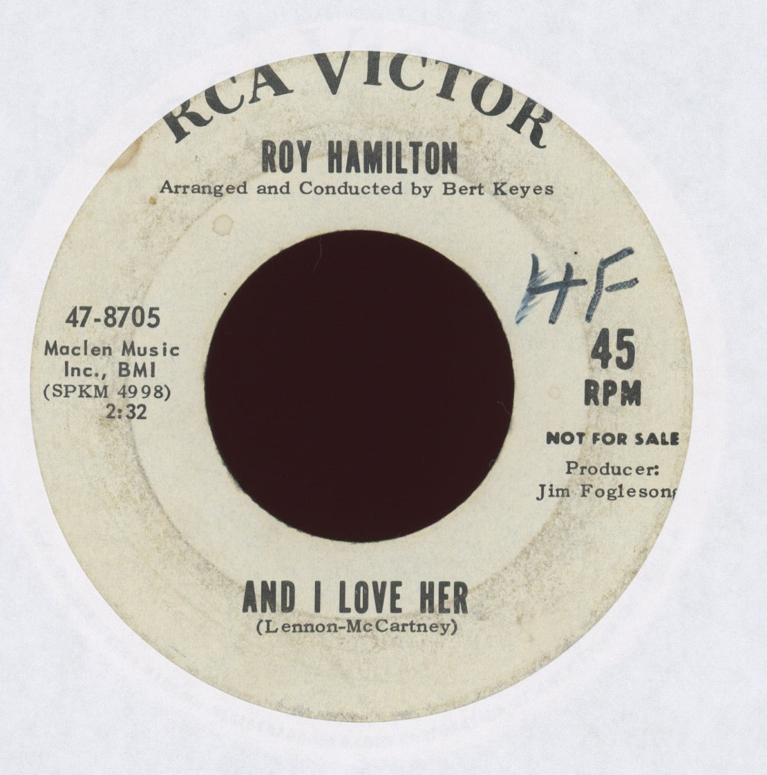 Roy Hamilton - Tore Up Over You on RCA Promo