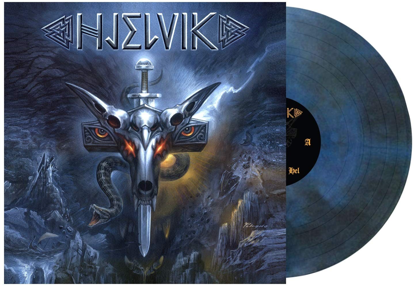 Hjelvik - Welcome to Hel (Dark Blue Swirl) [Blue Vinyl]